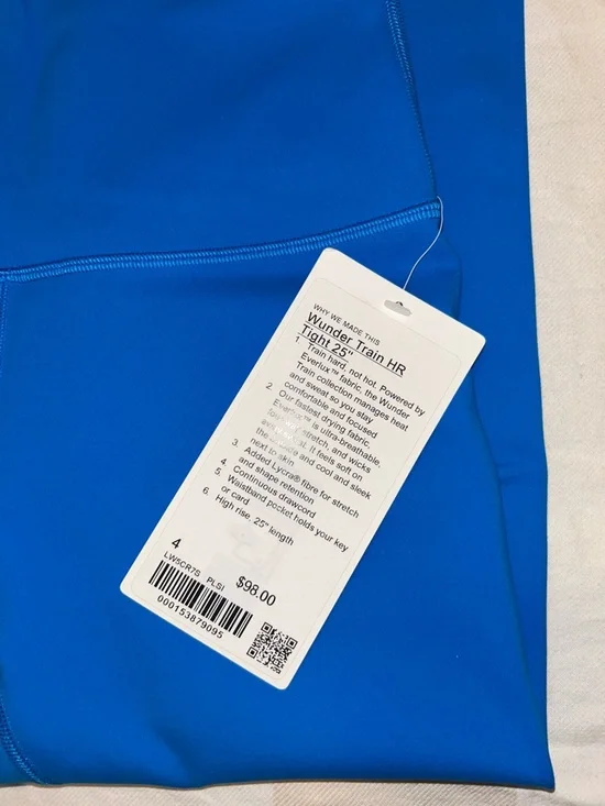 Lululemon High Rise Wunder Train Pant Poolside Size 4 - Picture 3 of 4